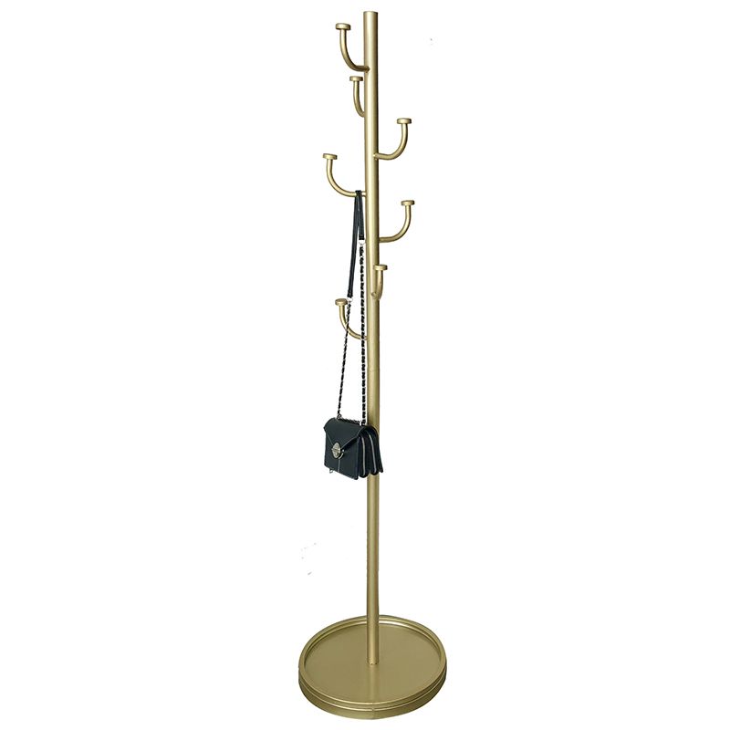 Modern Coat Rack Entryway Kit Hall Tree Metal Rod Hook Coat Hanger Living Room