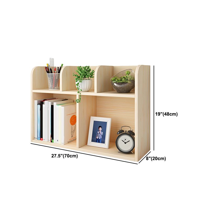 Modern Closed Back Wood Book Shelf Natural 8"W Home Bookcase