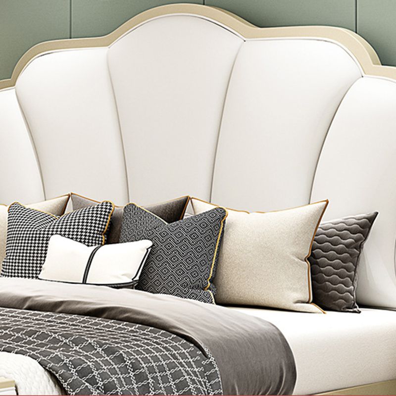 Traditional Upholstered Headboard Standard Bed Mattress Included with Legs