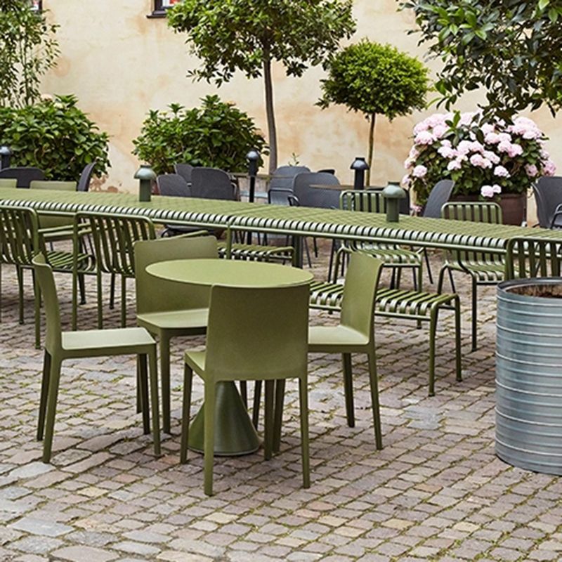 No Distressing Patio Table Contemporary Green Metal Bistro Table