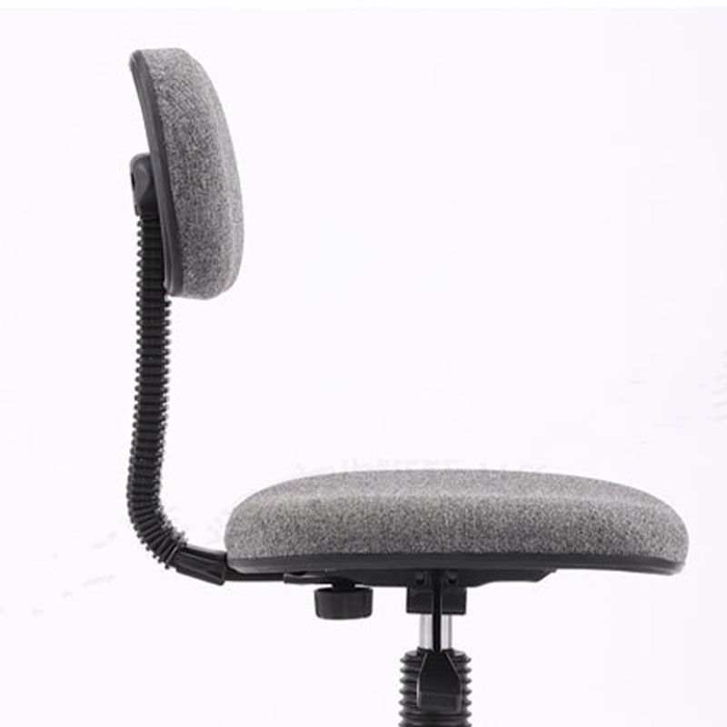 Armless Office Chair Rotatable Nylon Base Task Chair with Wheels