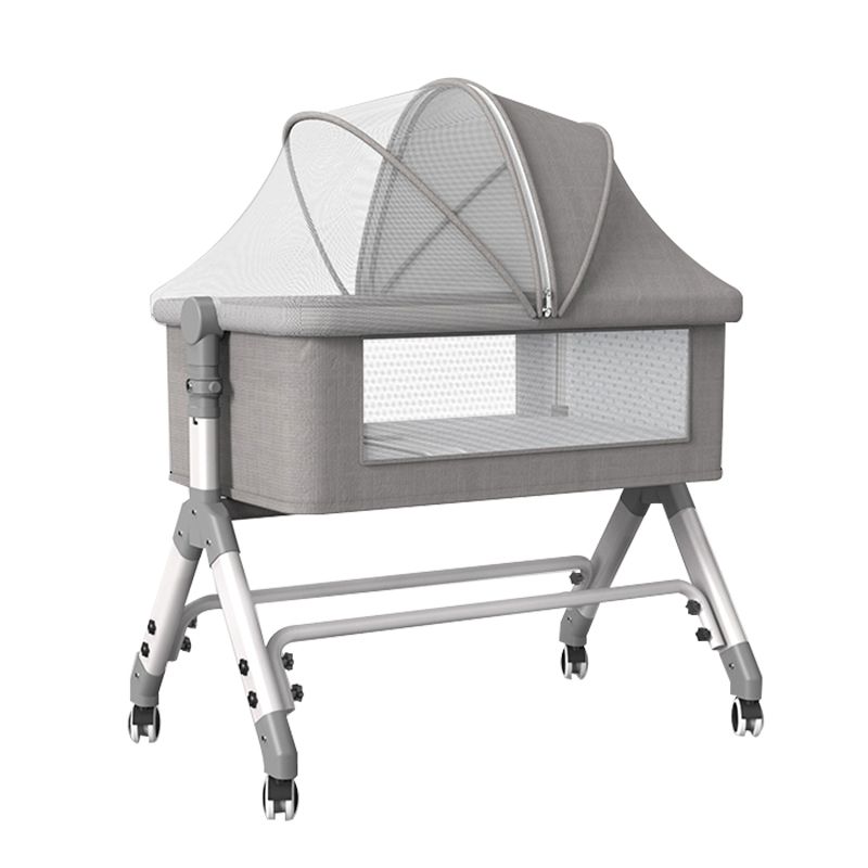 Baby Height Adjustable Bassinet Portable Crib Cradle with Washable Mattress