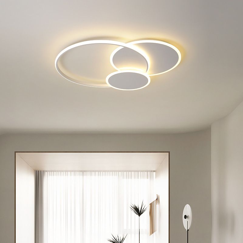 Circles Flush Mount Light Minimalist Style Metal LED Flush Ceiling Light Fixture