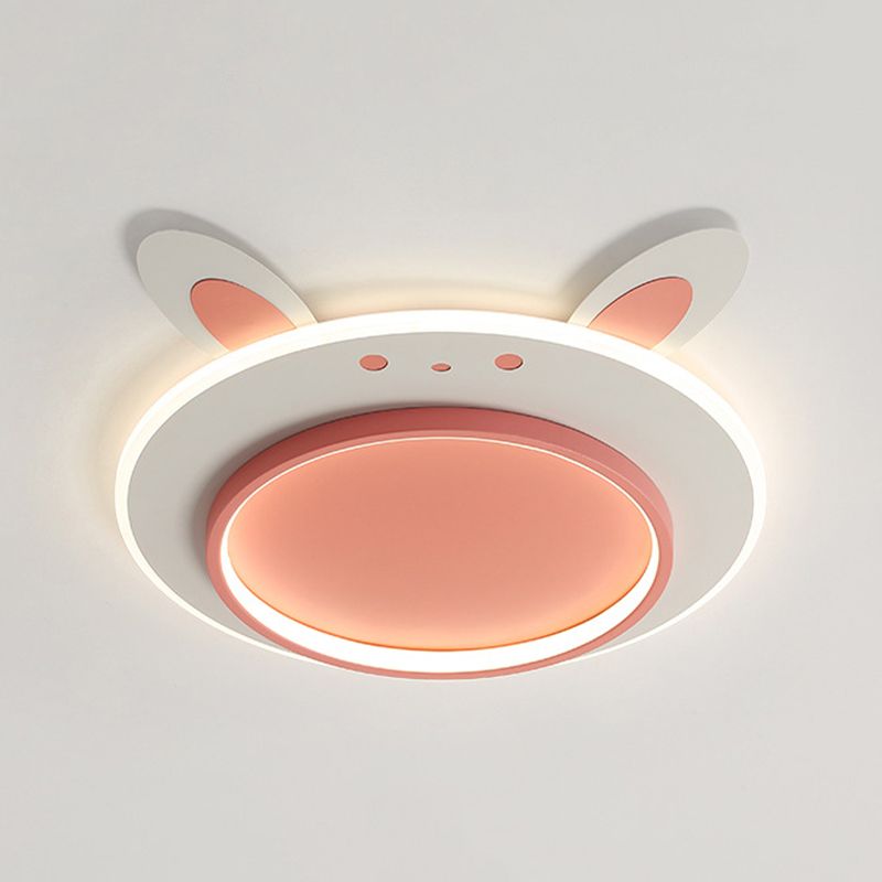 Contemporary Flush Mount Lighting LED Pink Ceiling Light for Foyer