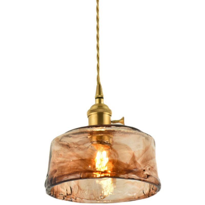 Industrial Glass Hanging Light Household Geometric Pendent Lighting for Living Room