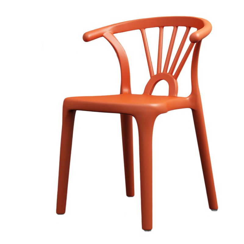 Scandinavian Plastic Side Chair Indoor-Outdoor Windsor Back Chair