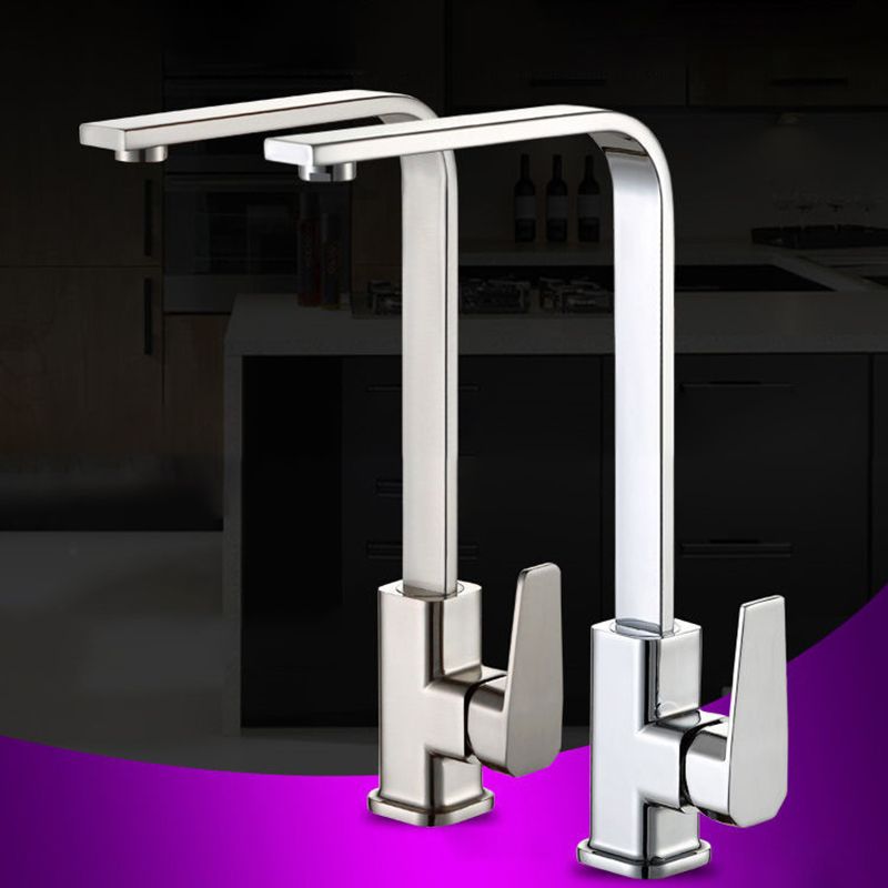 Modern 1-Handle Faucet with Water Dispenser Copper Standard Kitchen Faucet