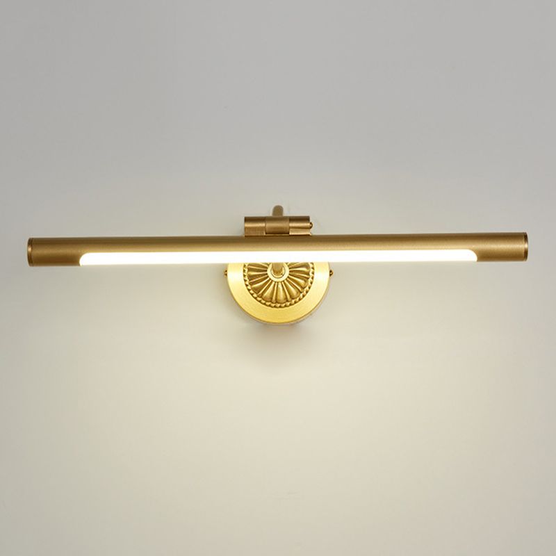 Contemporary Golden Bathroom Vanity Light Metal Single LED Bath Bar