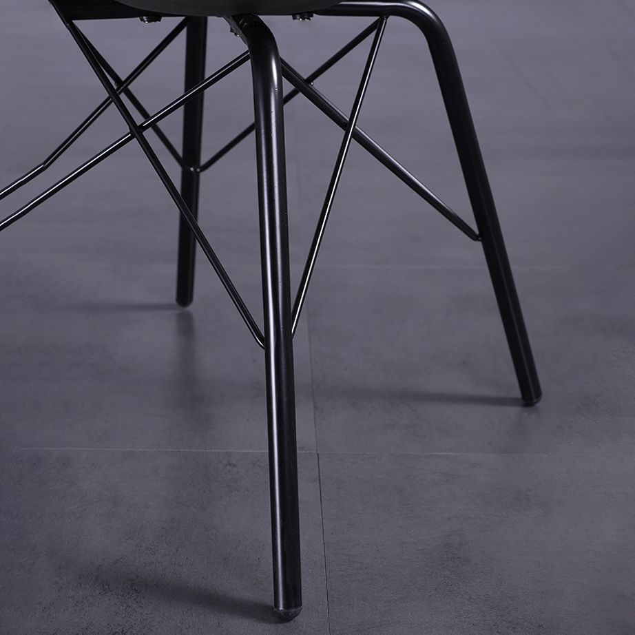 Contemporary Style Chairs Dining Armless Side Chair with Metal Legs for Kitchen