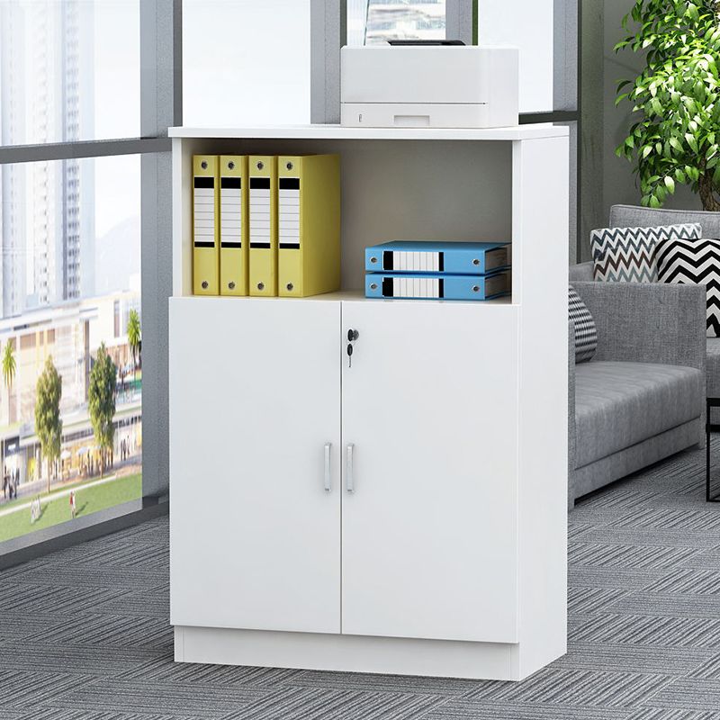 Office File Cabinet Vertical Modern Wood Storage Shelves File Cabinet with Lock