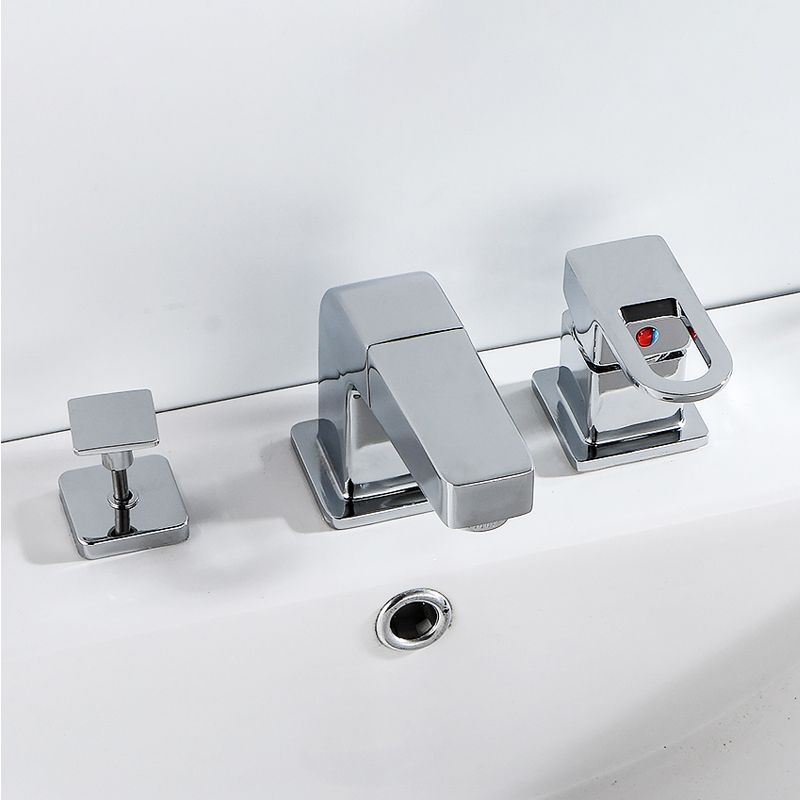 Bathroom Faucet Lever Handle Brass Handheld Head Sink Faucet