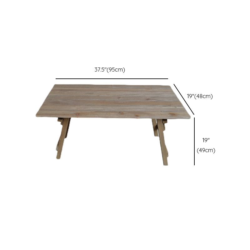 Solid Wood Dining Table Rectangle Contemporary Camping Table