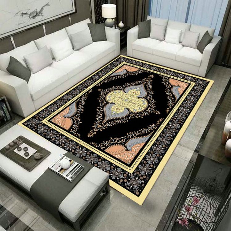 Grand Persian Rug Multicolor Jacquard Printed Rug Washable Non-Slip Backing Pet Friendly Rug for Living Room