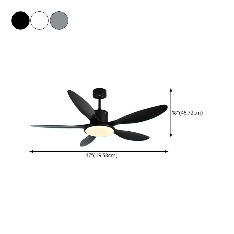 Minimalism LED Ceiling Fan 5-Blade Fan Lighting for Dining Room