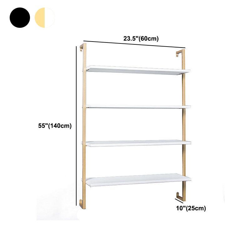 Libreria di unità murale industriale telaio metallico scaffale in legno massiccio