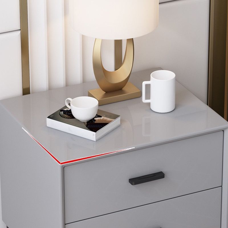 Contemporary Bedside Cabinet Wooden Night Table with 2 Drawers