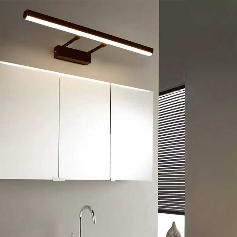 Iluminación de pared de forma lineal lámpara de apliques de metal de estilo moderno 1 para baño