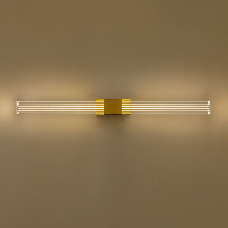 LED Metal Modern Wall Sconce Linear Shape Vanity Lamp with Acrylic Shade for Bathroom