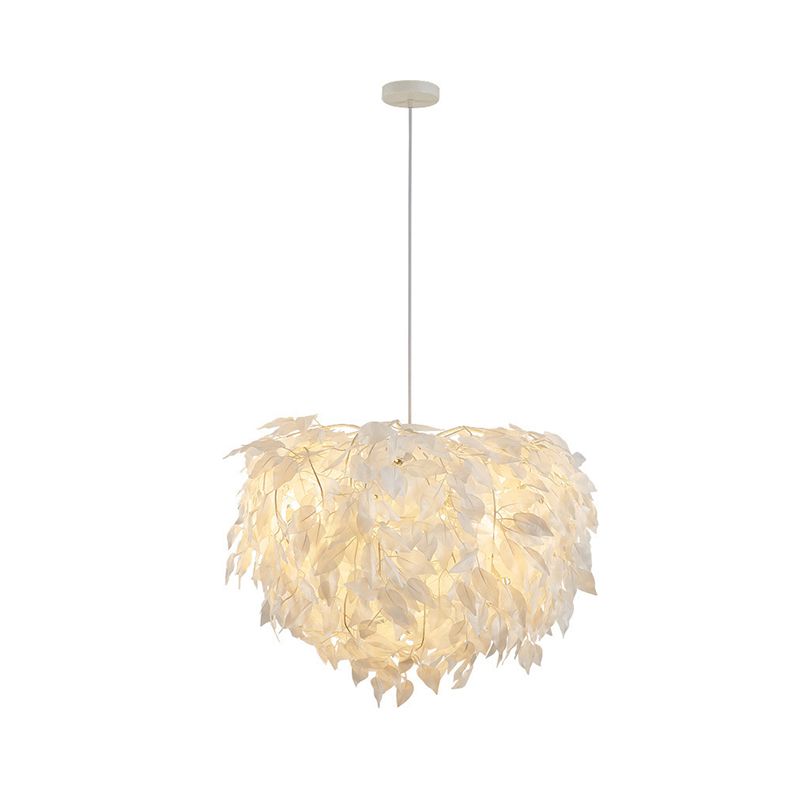 Sphère plume lustre pendentif léger chambre contemporaine luminaire en suspension