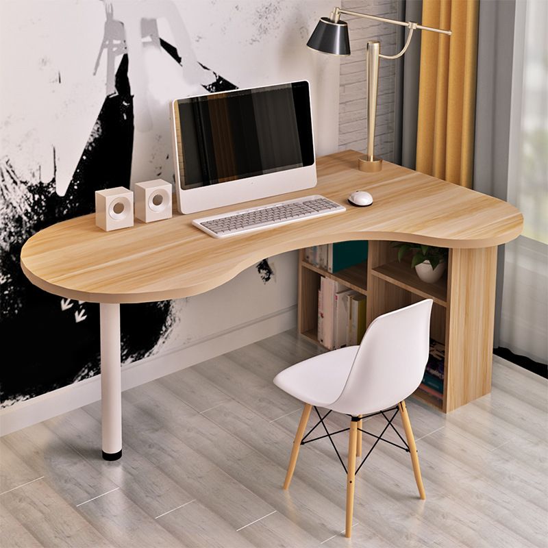 Modern Wooden Office Desk Cable Management Pedestal Writing Desk for Home