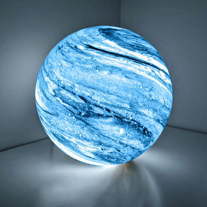 1 Light Creative Moon Table Lamp Modern Style Glass Desk Light for Bedroom Living Room