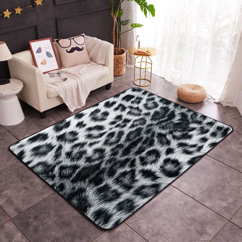 Tapis créatif occasionnel motif de fourrure animale multicolaire tapis lavable de machine de soins faciles pour décoration