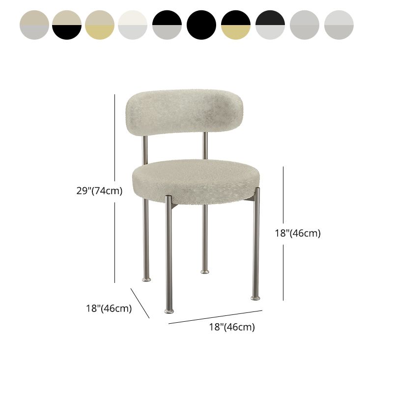 Contemporary Open Back Chair Upholstered Dining Side Chair for Home