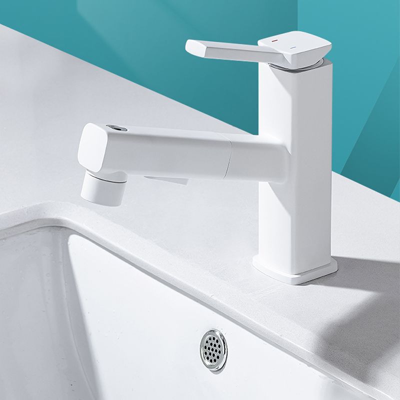 Lever Handle Faucet Pull-out Vessel Sink Faucet with Swivel Spout