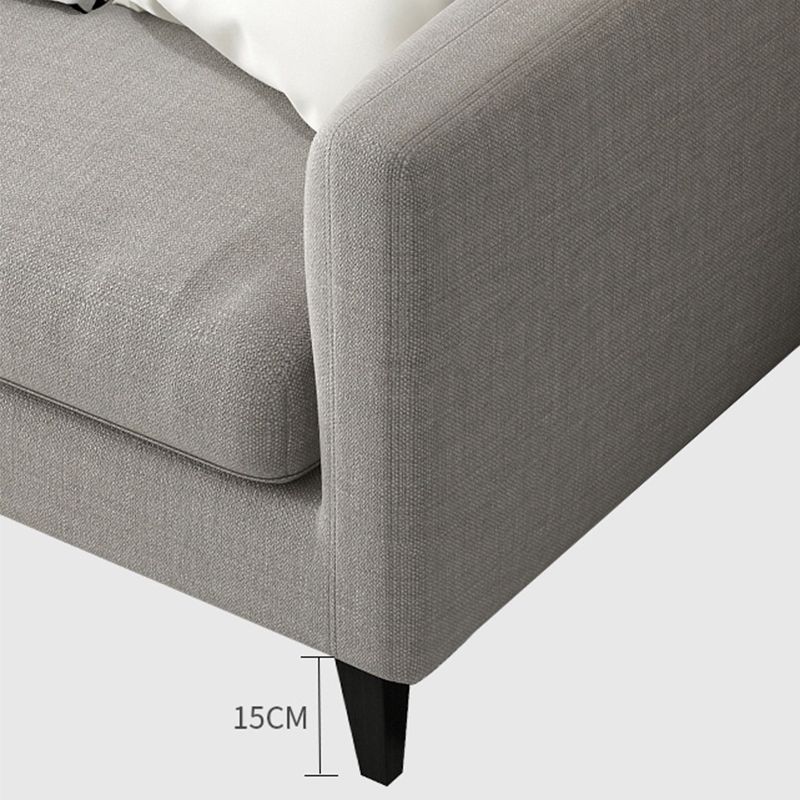 Contemporary Tuxedo Arm Standard Sofa Washable Sofa for Living Room, Apartment