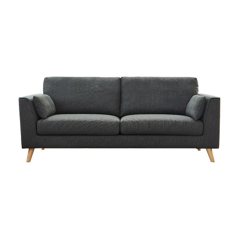 Linen  Modern Standard Sofa Loose Back 33"W Square Arm Sofa  Sofa