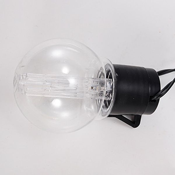Retro G50 Globe Bulb String Light Plastic Outdoor Solar LED Christmas Light in Black