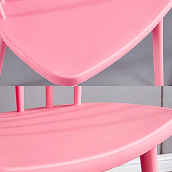 Plastic Scandinavian Armless Chair Windsor Back Indoor-Outdoor Chair