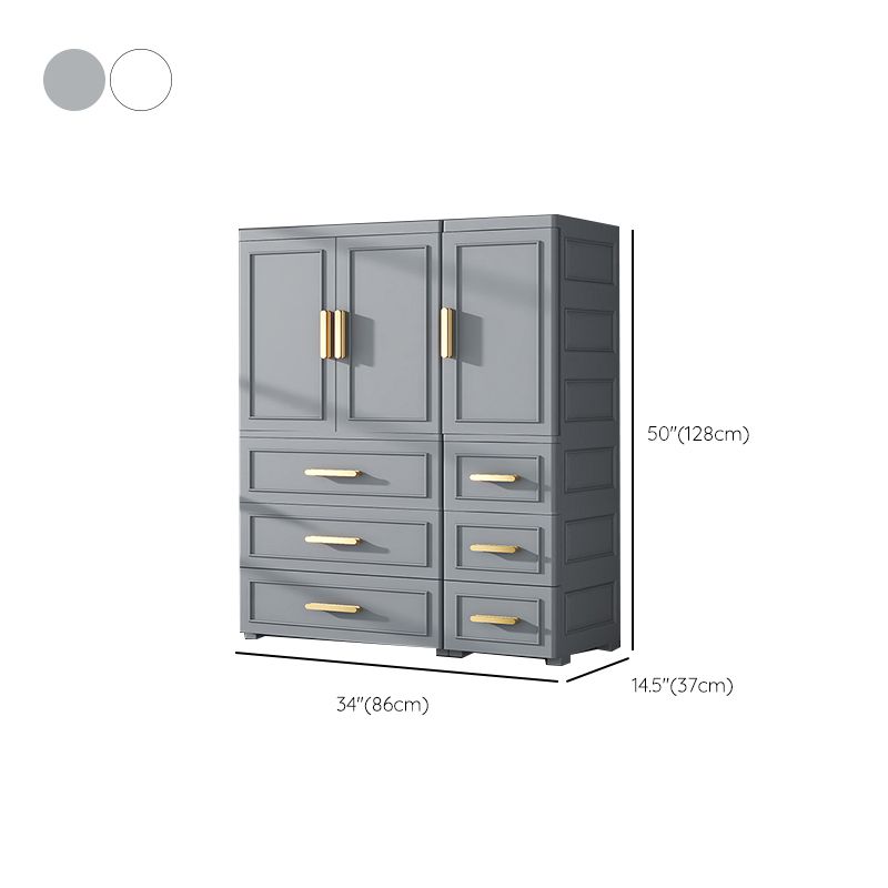 Contemporary Bedroom Armoire with Drawer Plastic Armoire Cabinet