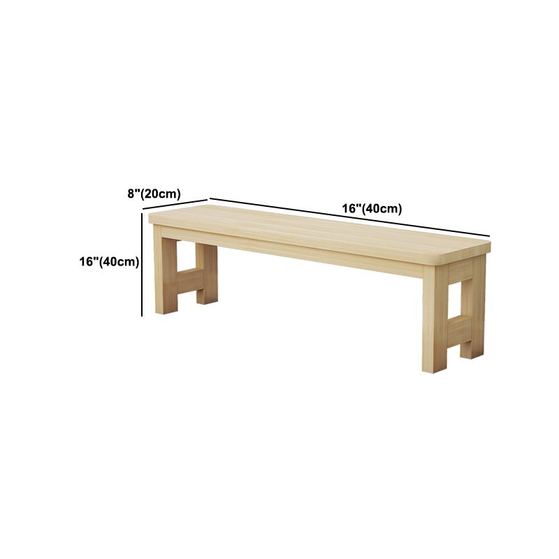 Modern Seating Bench 15.75 Inch H Pine Bench with Squared Legs