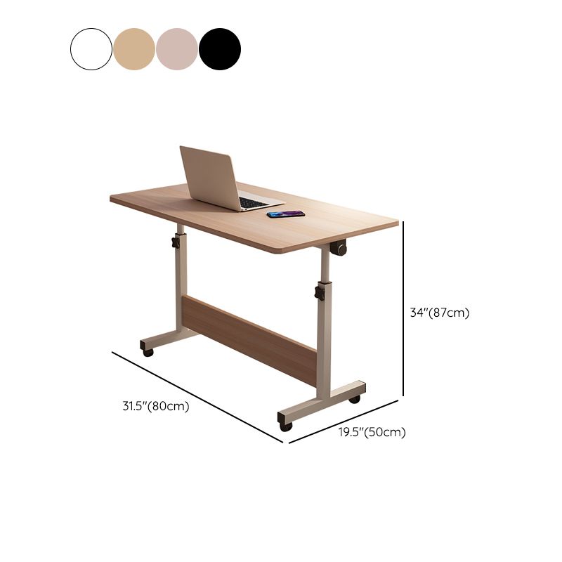 Art Desk with Casters Adjustable Lap Desk Wood and Metal Desk