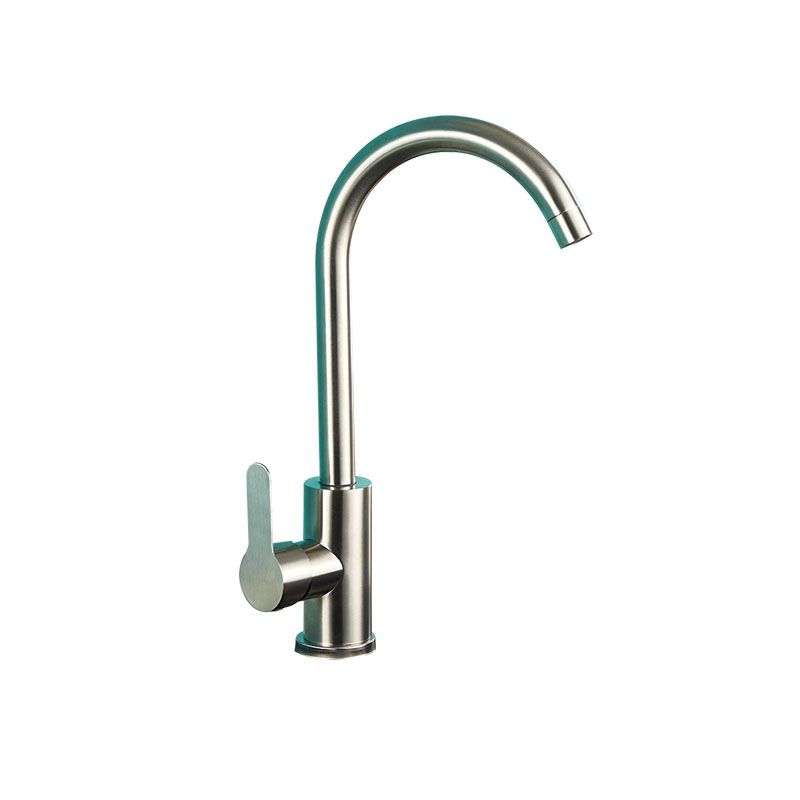 Modern Gooseneck One Handle Pot Filler Standard Low Profile Filler