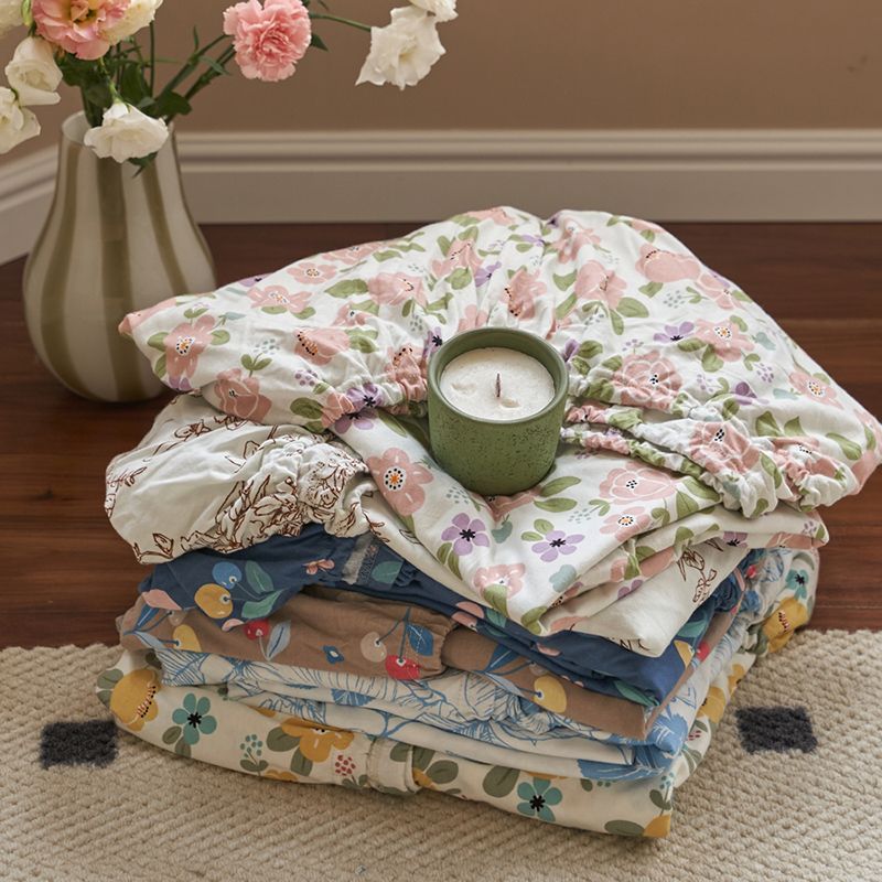 Bed Sheet Ditsy Floral Fitted Non-pilling Breathable Bed Sheet Set