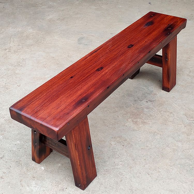 Solid Wood Thickened Dining Bench, Traditional 16"H Seating Bench  with Legs