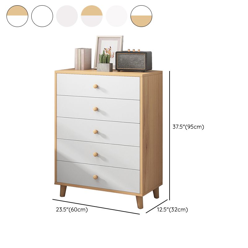 Scandinavian Vertical Kids Dresser Set Wood Kids Nightstand for Bathroom