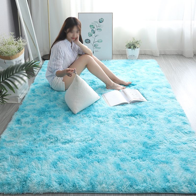 Simplicity Plain Shag Carpet Polyester Intérieur Rapis de support non glissant Tapis pour décoration de la maison