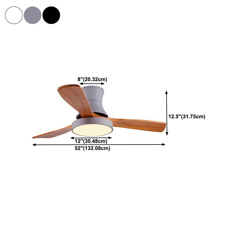 Modern LED Ceiling Fan Light Fixture Minimalism Ceiling Flush Mount for Kids' Room