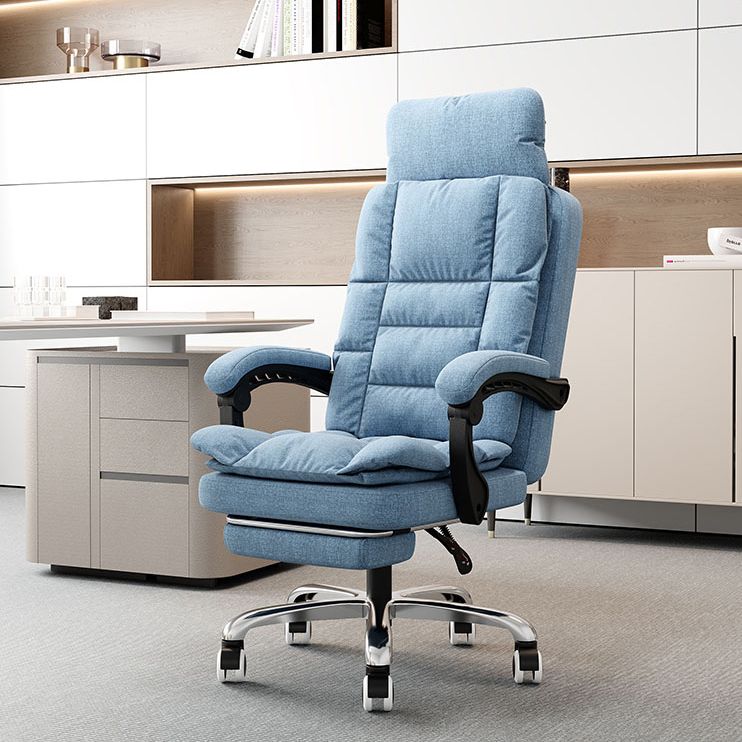 Modern Chair Padded Arms Adjustable Seat Height Office Chair with Wheels