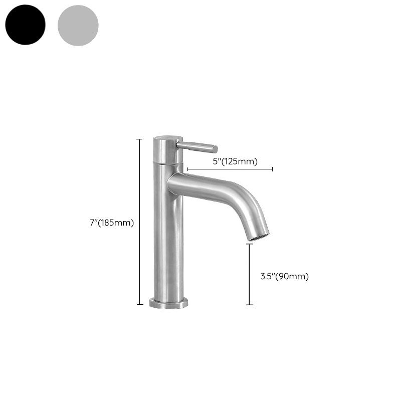 Industrial Vessel Faucet Stainless Steel Lever Handle Bathroom Faucet