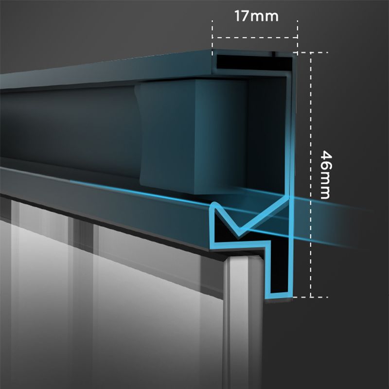 Full Frame Double Sliding Shower Door Tempered Glass Shower Screen