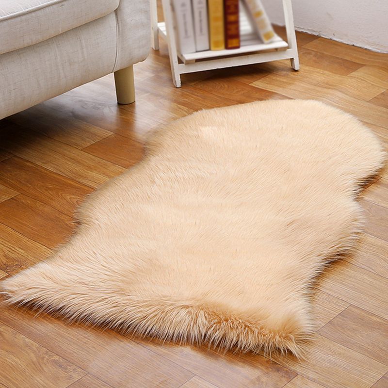 Creative Novelty Shape Shag Rug Contemporary Trendy Solid Indoor Rug Polyester Friendly Washable Carpet for Home Decor