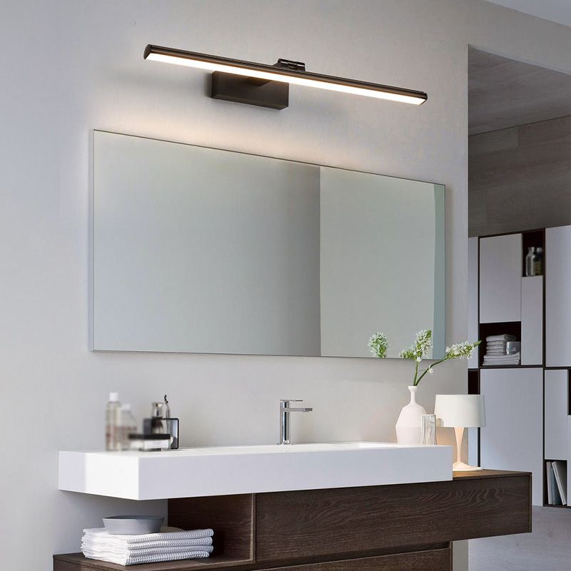 Luz de aluminio espejo luz moderna minimalista 1 aplique de pared ligera para el baño