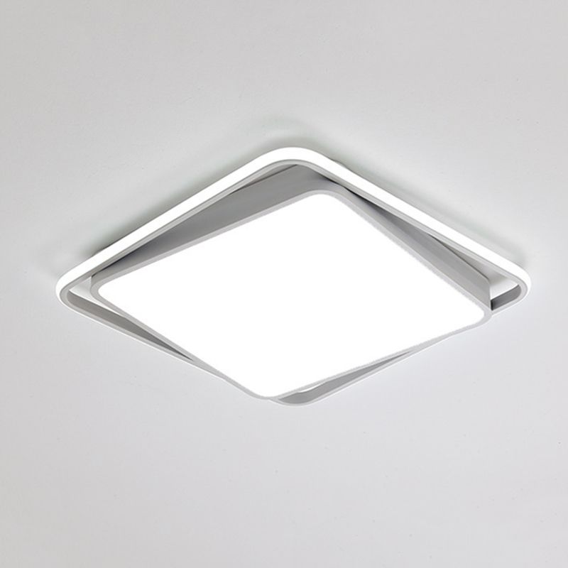 Single Modernism White Flush Mount Lighting LED Ceiling Light for Living Room