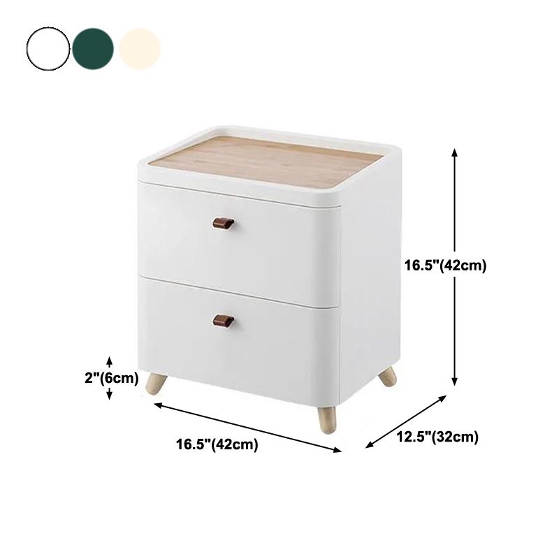 Glam Imitation Wood Night Table Drawer Storage Legs Included Bed Nightstand