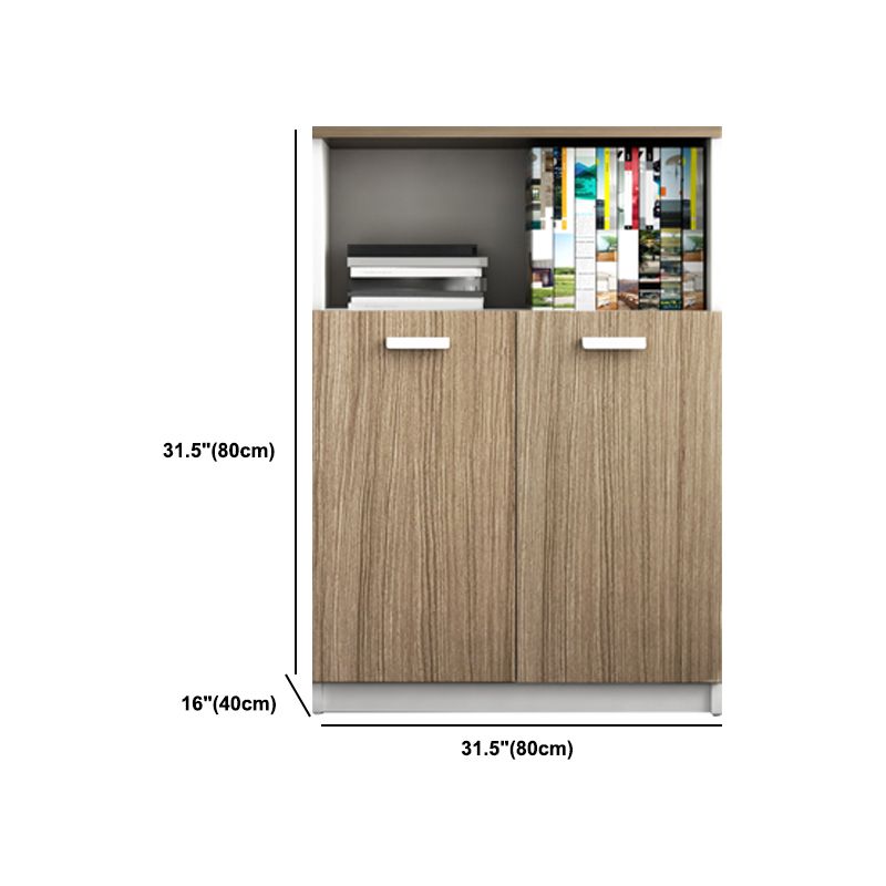 Contemporary File Cabinets Solid Wood Frame Vertical File Cabinet with Key Lock