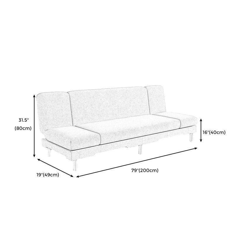 Moderne Holzbeine Sofa 2/3 Sitzer Armless Cabrio Sleeper Sofa